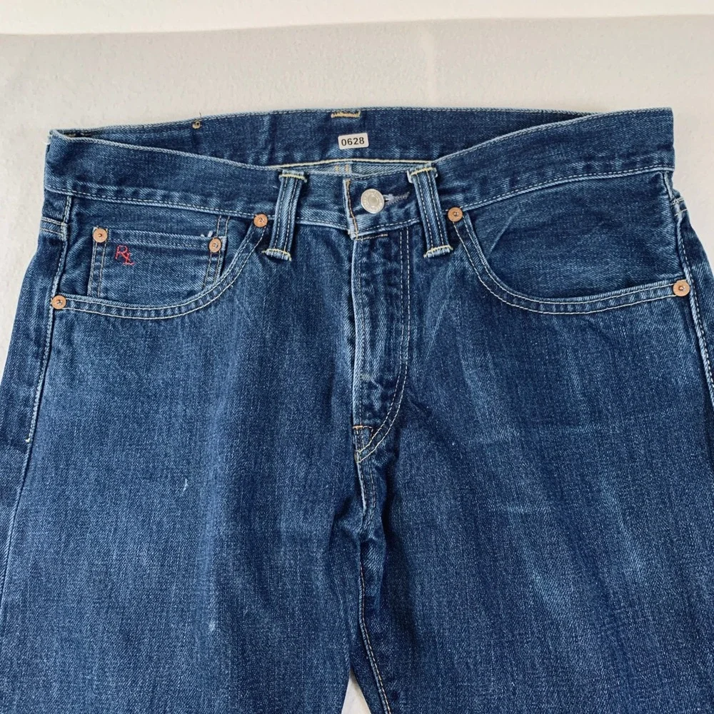 Polo Ralph Lauren Men's Slim Straight Dark Wash Jeans Denim 31x31 (Tag 31x30)‎